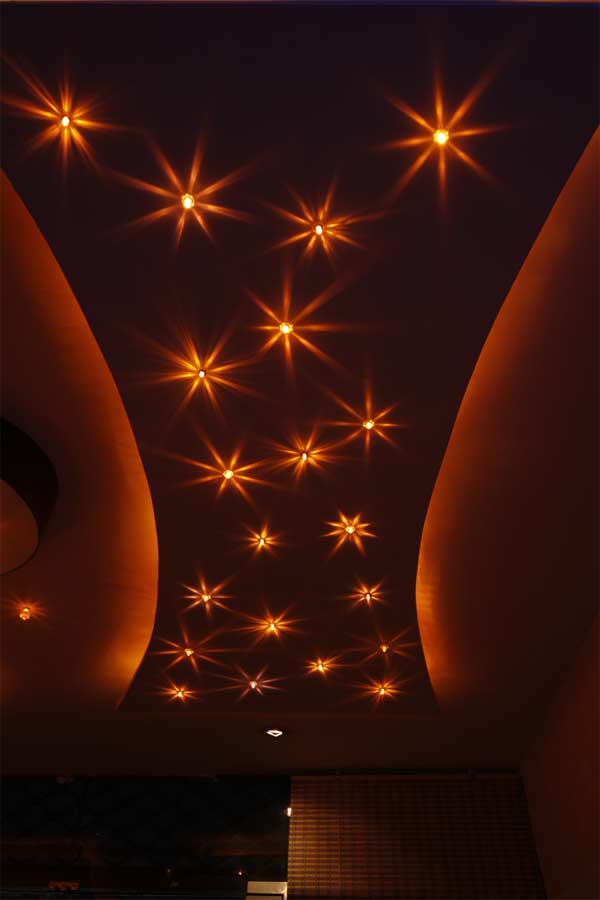 فیبرنوری به همراه کیریستال  کیریستال های سقفی